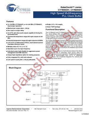 CY7B9940V-2AXIT datasheet  